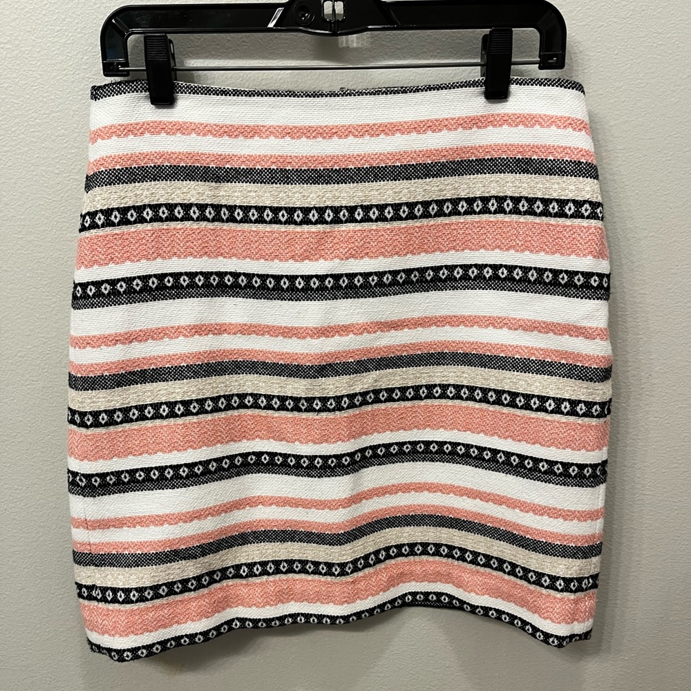 LOFT Petite Striped Skirt